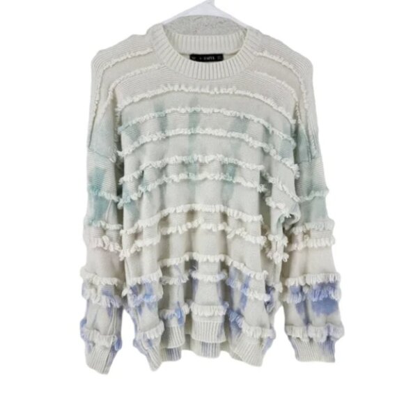 Zaful Women's Tie Dye Tassel Pullover Sweater - 4 - Picture 3 of 6
